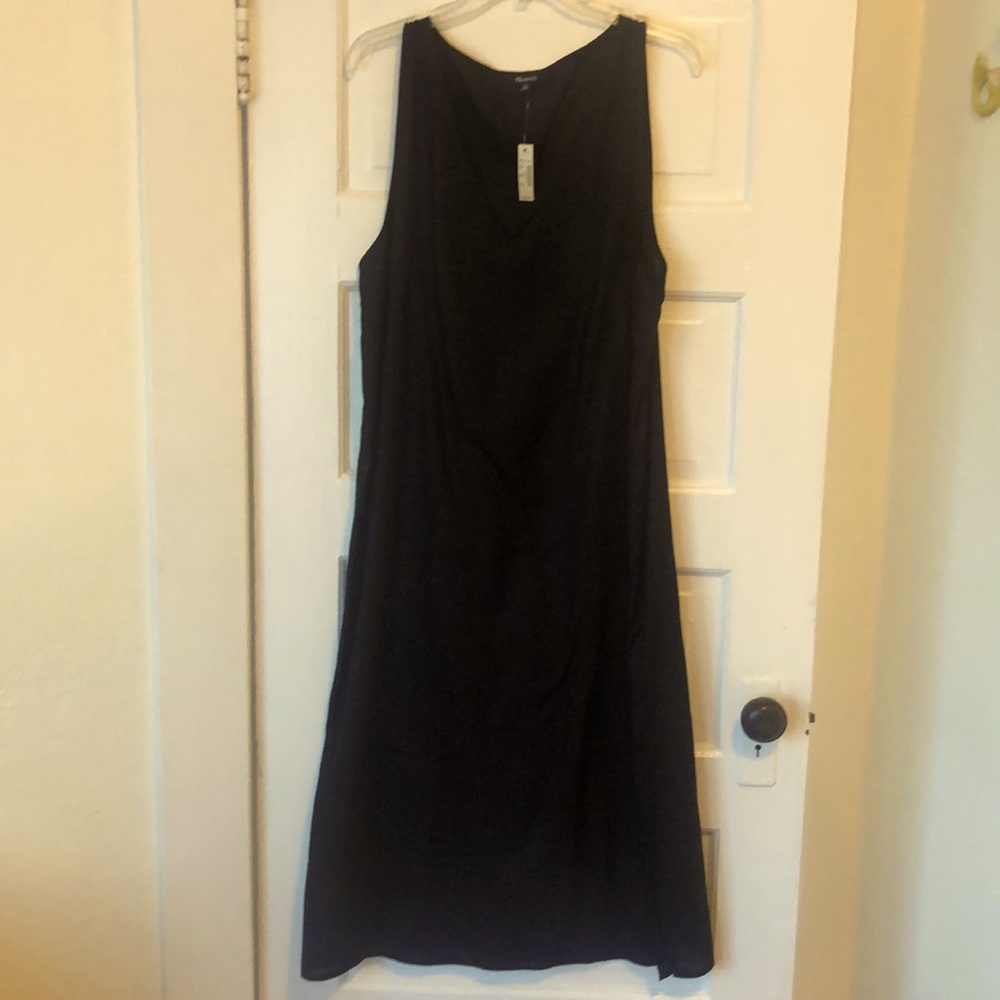 Madewell Black Midi Sheath Dress size XL